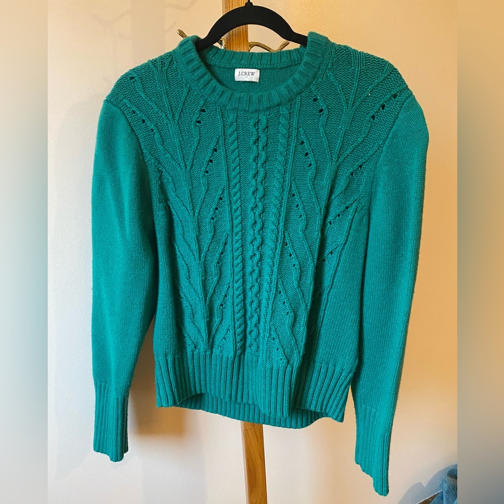 Green Wool J. Crew Sweater